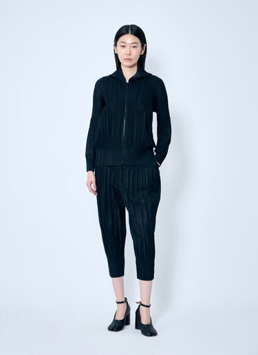 Cropped Pleated Pants Pleats Please Issey Miyake Cropped Pleated Pants Black plp0259026