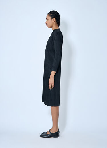 Pleated Midi Dress Pleats Please Issey Miyake Pleated Midi Dress Black plp0260001