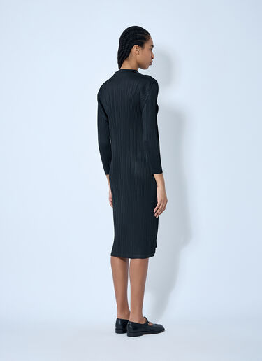Pleated Midi Dress Pleats Please Issey Miyake Pleated Midi Dress Black plp0260001