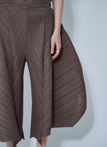 Pleats Please Issey Miyake 플레어 팬츠 브라운 plp0261004