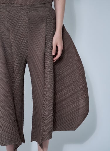 플레어 팬츠 Pleats Please Issey Miyake 플레어 팬츠 브라운 plp0261004