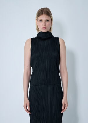 Pleats Please Issey Miyake Pleated Top Black plp0261008