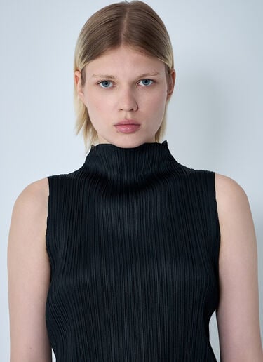 Pleats Please Issey Miyake 주름진 탑  블랙 plp0261008