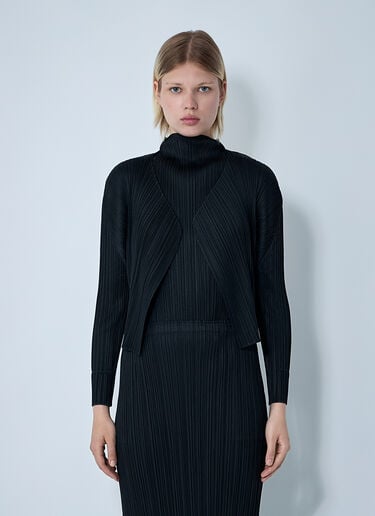 Pleats Please Issey Miyake 褶裥开衫  黑色 plp0261009