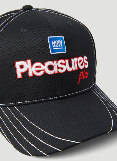 Logo Motif Baseball Cap Pleasures Logo Motif Baseball Cap Black pls0146035