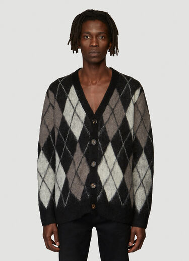 Pringle of Scotland Argyle Monochrome Cardigan Black pos0340008