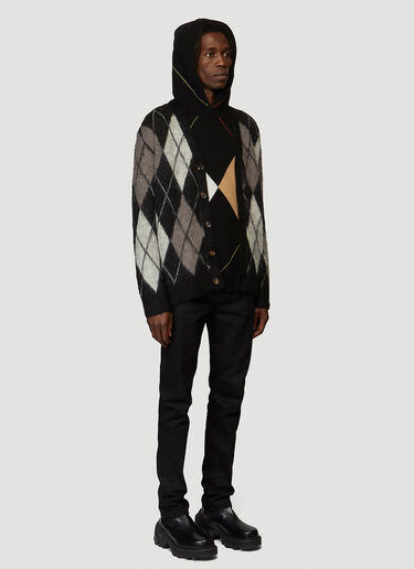 Pringle of Scotland Argyle Monochrome Cardigan Black pos0340008