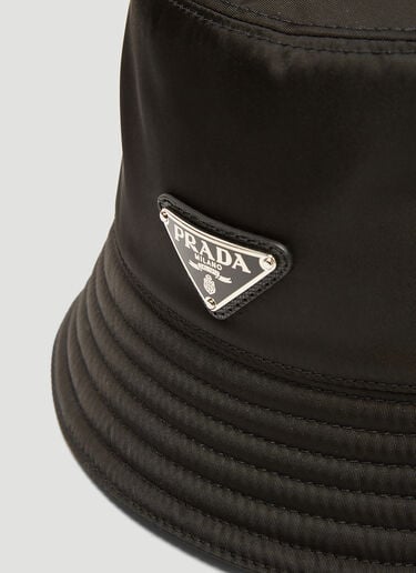 Nylon Logo Bucket Hat Prada Nylon Logo Bucket Hat Black pra0135038