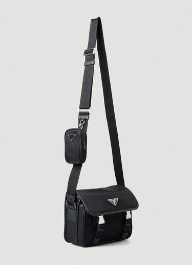 Prada Re-Nylon Messenger Crossbody Bag Black pra0149051