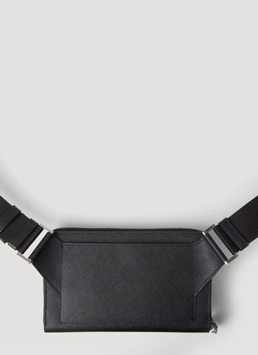 Prada Logo Motif Woven Beltbag Black pra0149064