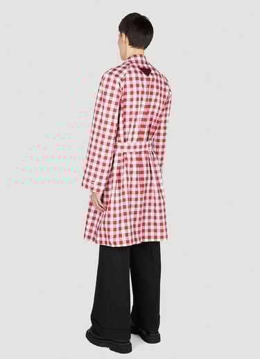 Prada 格纹战壕风衣 红色 pra0152003