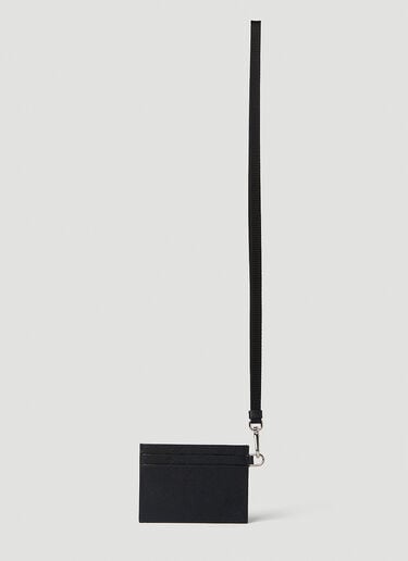 Prada ロゴプレート ランヤード カードホルダー ブラック pra0152070