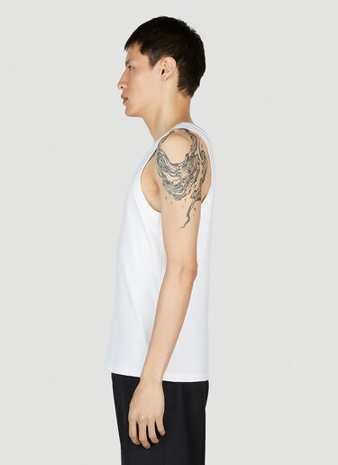 Logo Plaque Tank Top Prada Logo Plaque Tank Top White pra0153007