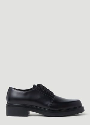 Prada ブラッシュドレザー ダービーシューズ ブラック pra0153014