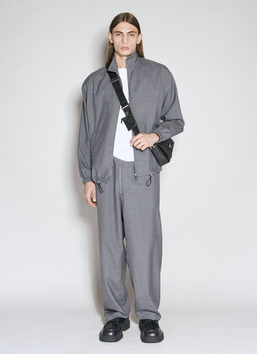 Prada 羊毛长裤 灰色 pra0156004