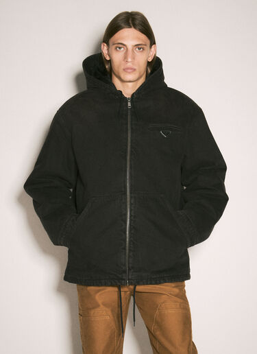 Padded Denim Jacket Prada Padded Denim Jacket Black pra0158001