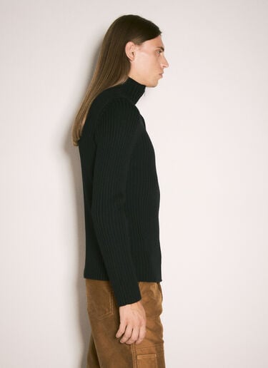RIbbed Wool Zip-Up Cardigan Prada RIbbed Wool Zip-Up Cardigan Black pra0158011