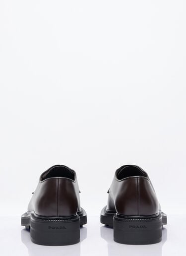 가죽 레이스업 슈즈 Prada 가죽 레이스업 슈즈 브라운 pra0158015