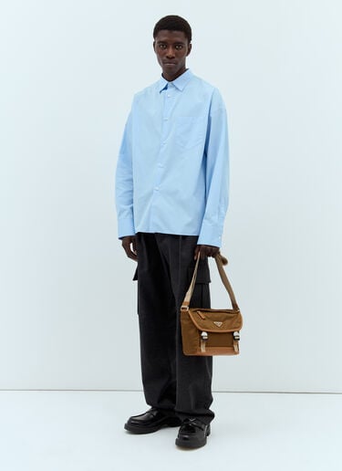 Re-Nylon &レザー クロスボディバッグ Prada Re-Nylon &レザー クロスボディバッグ ブラウン pra0158023
