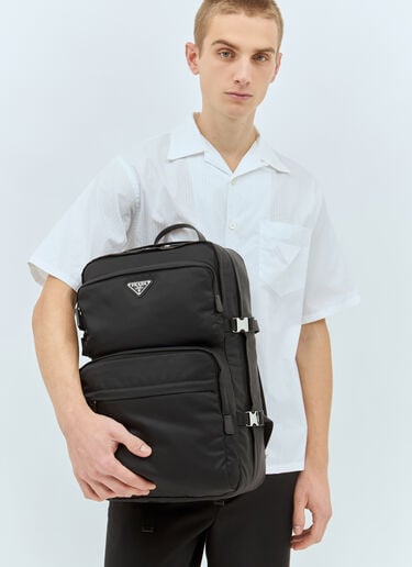 Re-Nylon And Saffiano Leather Backpack Prada Re-Nylon And Saffiano Leather Backpack Black pra0159013