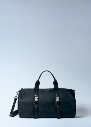 Prada Re-Nylon And Saffiano Leather Duffle Bag Black pra0159017
