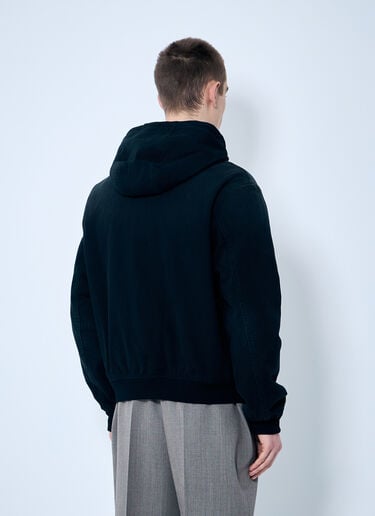 Denim Hooded Jacket Prada Denim Hooded Jacket Black pra0159030