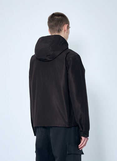 Prada Silk Hooded Jacket Brown pra0159035