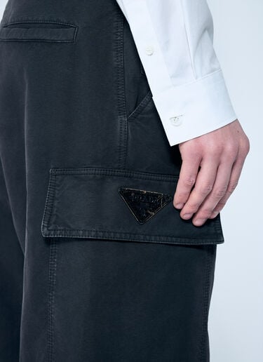 Garment-Dyed Cargo Pants Prada Garment-Dyed Cargo Pants Black pra0159037