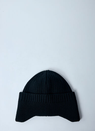Logo Plaque Wool Beanie Hat Prada Logo Plaque Wool Beanie Hat Black pra0159041