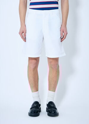 Prada Oxford Shorts White pra0160007