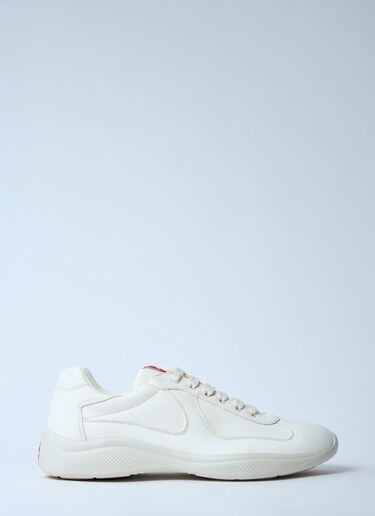 Leather Low-Top Sneakers Prada Leather Low-Top Sneakers White pra0160016