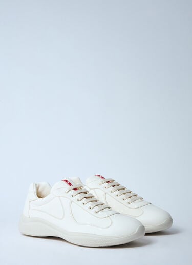 Leather Low-Top Sneakers Prada Leather Low-Top Sneakers White pra0160016