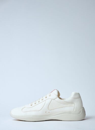 Leather Low-Top Sneakers Prada Leather Low-Top Sneakers White pra0160016