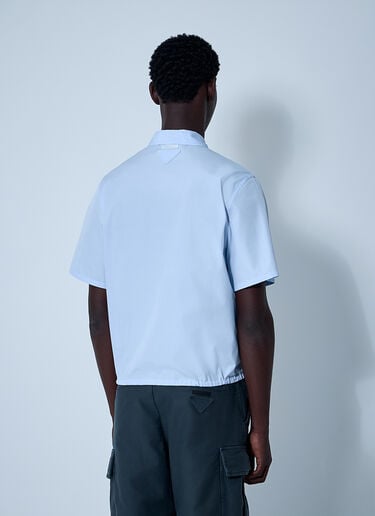 ショートスリーブコットンシャツ Prada ショートスリーブコットンシャツ ライトブルー pra0161001