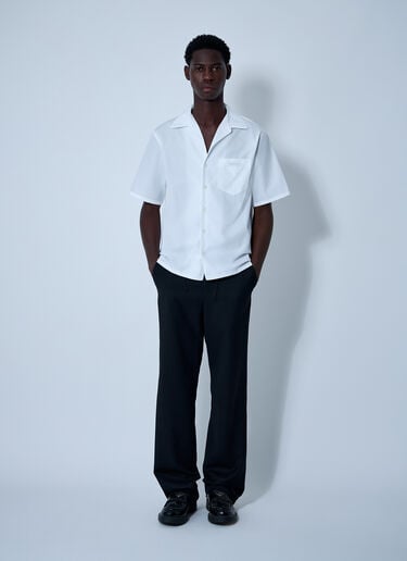Logo Motif Shirt Prada Logo Motif Shirt White pra0161002