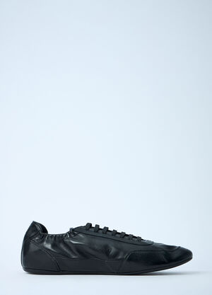 Prada Collapse Leather Sneakers Black pra0161011
