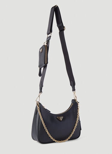 Prada Re-Edition Saffiano Shoulder Bag Black pra0245073