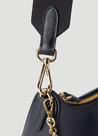 Prada Re-Edition Saffiano Shoulder Bag Black pra0245073