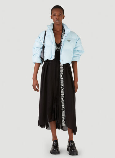 Jacquard-Panel Dress Prada Jacquard-Panel Dress Black pra0246005