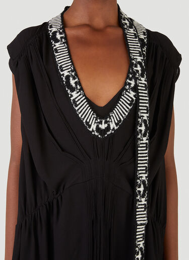 Jacquard-Panel Dress Prada Jacquard-Panel Dress Black pra0246005