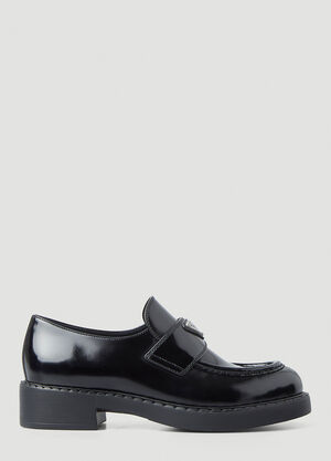 Prada 徽标铭牌乐福鞋 黑 pra0248067