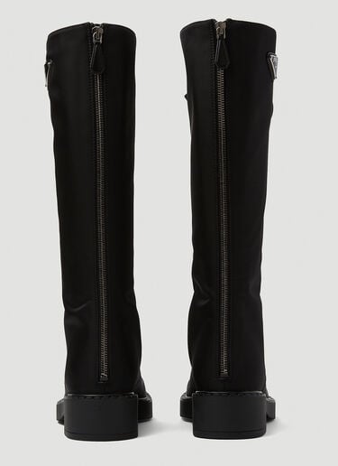 Re-Nylon Knee-High Combat Boots Prada Re-Nylon Knee-High Combat Boots Black pra0249024
