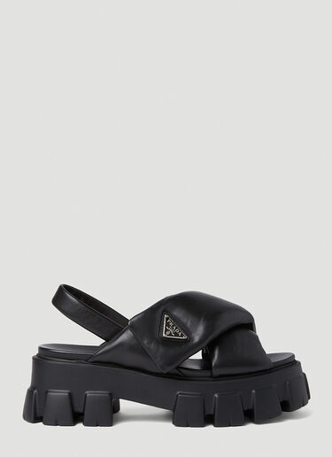 Padded Track Sole Sandals Prada Padded Track Sole Sandals Black pra0252045