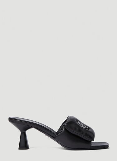 Padded Heeled Mules Prada Padded Heeled Mules Black pra0252047