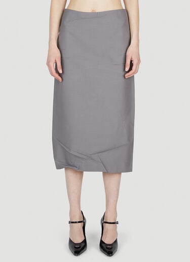 Gabardine Skirt Prada Gabardine Skirt Grey pra0252054