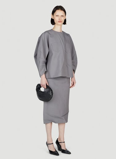 Gabardine Skirt Prada Gabardine Skirt Grey pra0252054