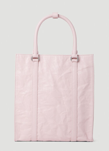 Crinkled Leather Tote Bag Prada Crinkled Leather Tote Bag Pink pra0252060