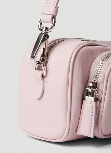 Prada Antique Leather Pocket Shoulder Bag Pink pra0252069