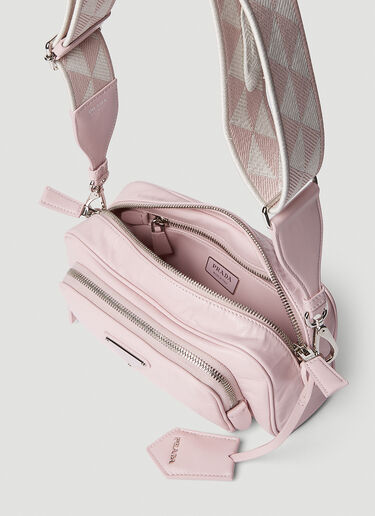 Prada Antique Leather Pocket Shoulder Bag Pink pra0252069