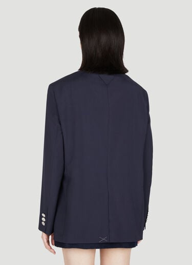 Wool Mohair Suit Blazer Prada Wool Mohair Suit Blazer Blue pra0253004